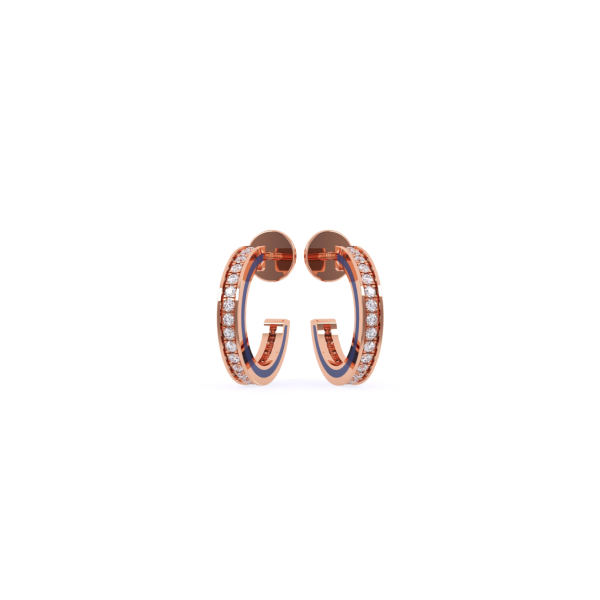 Charming Round Diamond Hoop Earrings